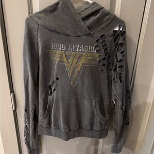 Trunk Ltd Charcoal Distressed Hoodie with Graphic